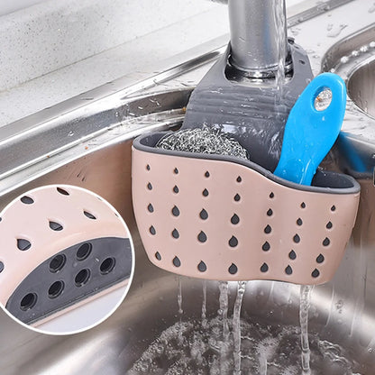 Kitchen Sink Organiser – Hanging Drain Basket & Sponge Holder