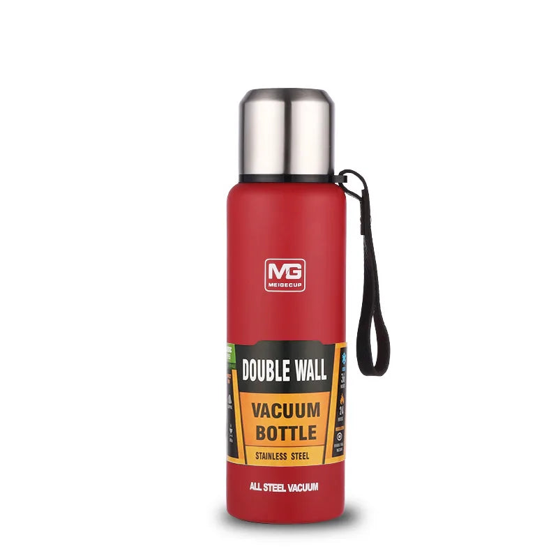 Stainless Steel Vacuum Flask with Carry Rope | 500ml–1500ml