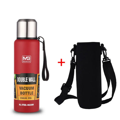 Stainless Steel Vacuum Flask with Carry Rope | 500ml–1500ml