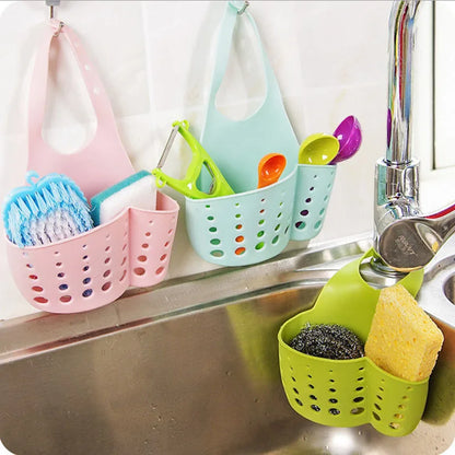Kitchen Sink Organiser – Hanging Drain Basket & Sponge Holder