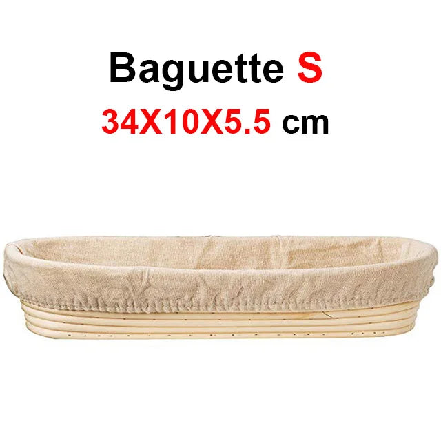Rattan Bread Proofing Basket with Linen Liner | Banneton