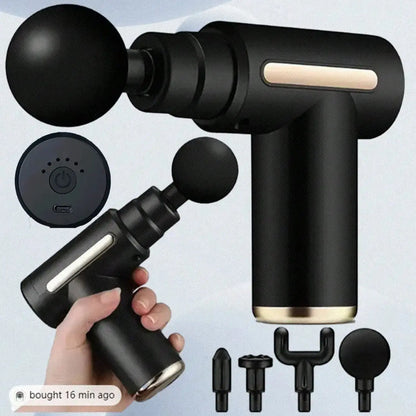 Portable Muscle Massage Gun with LED Touch Screen & 4 Attachments