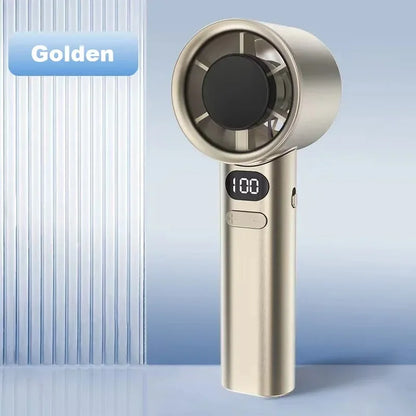 Mini Handheld Fan, 4 Speeds Adjustments With Power Display