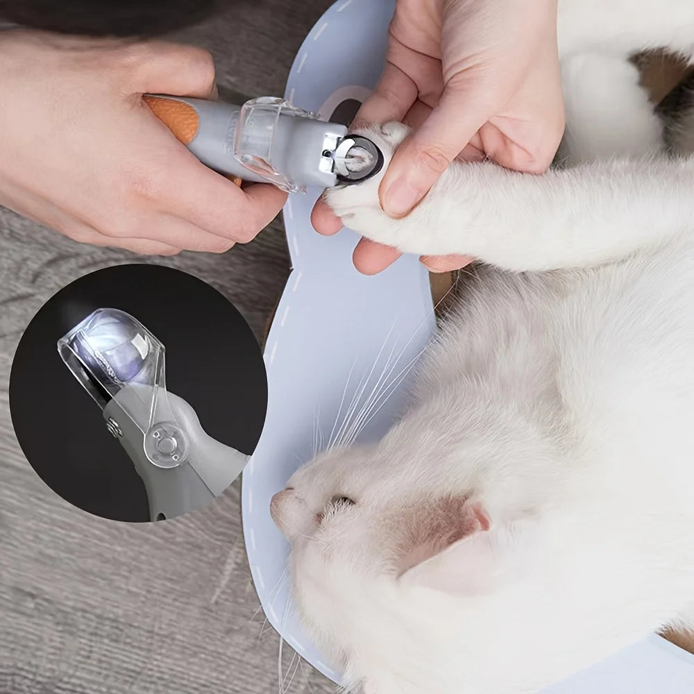 Pet Nail Clipper with LED Light & Nail Collector | Dogs & Cats