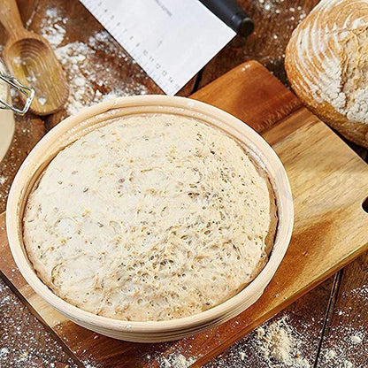 Rattan Bread Proofing Basket with Linen Liner | Banneton