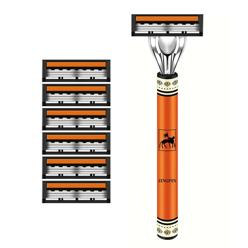 3-layer Manual Classic Razor Men with Replacement Blades