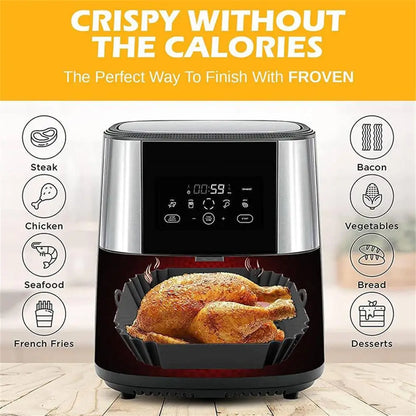 Reusable Silicone Air Fryer Liner | Square, Non-Stick