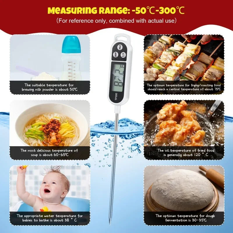 Digital Food Thermometer – Instant Read LCD Display
