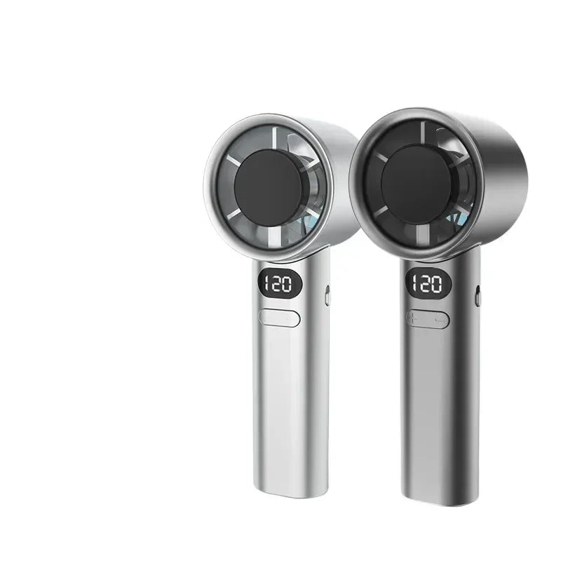 Mini Handheld Fan, 4 Speeds Adjustments With Power Display