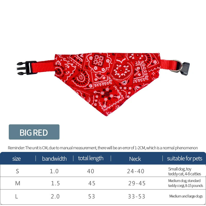Pet Triangle Bandana Scarf | Adjustable, Cats & Dogs