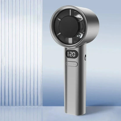 Mini Handheld Fan, 4 Speeds Adjustments With Power Display
