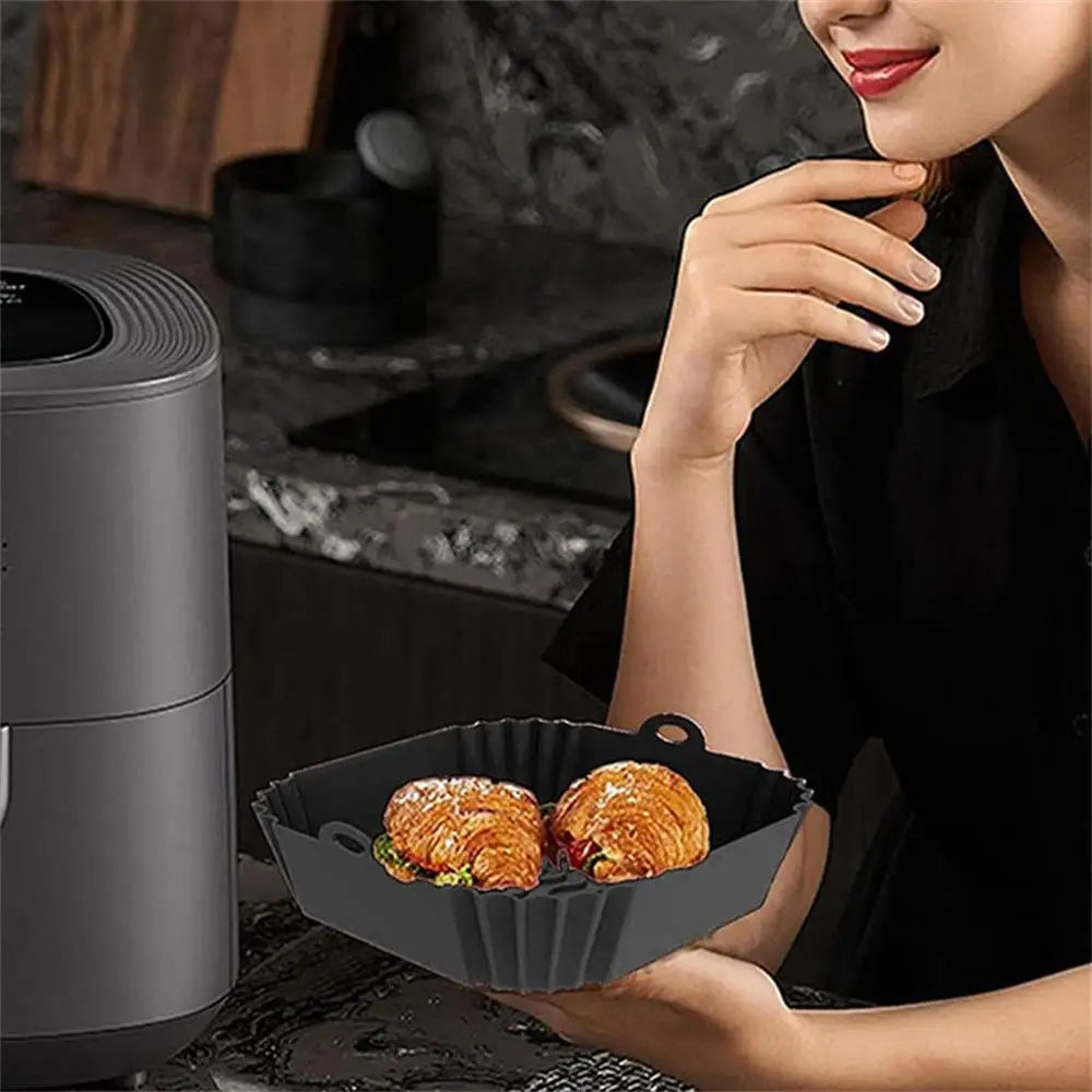 Reusable Silicone Air Fryer Liner | Square, Non-Stick