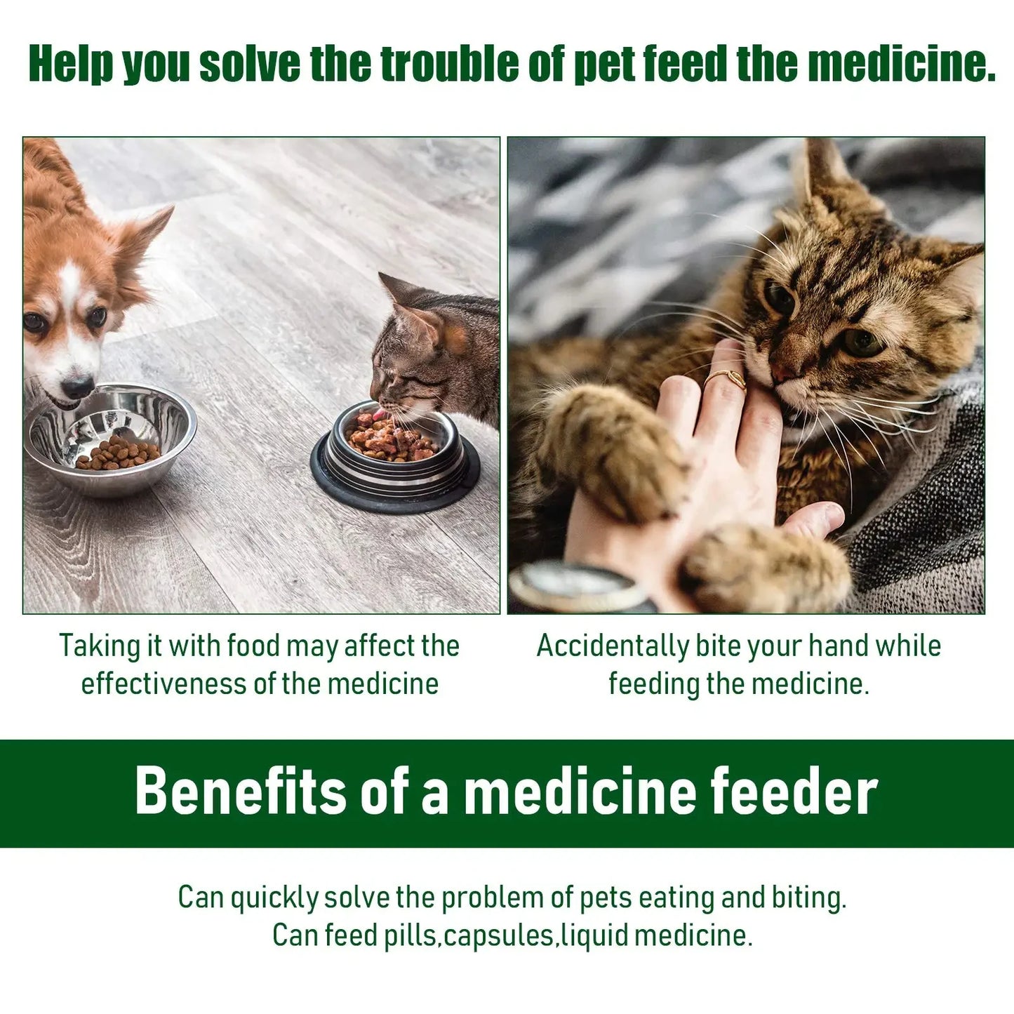 Pet Medication Dispenser – Pill & Capsule Feeder for Cats & Dogs