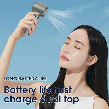 Mini Handheld Fan, 4 Speeds Adjustments With Power Display