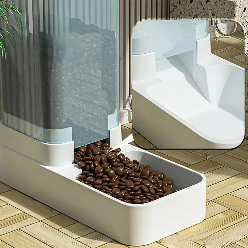 Gravity Pet Feeder & Water Dispenser | 3.8L, No Electricity Needed