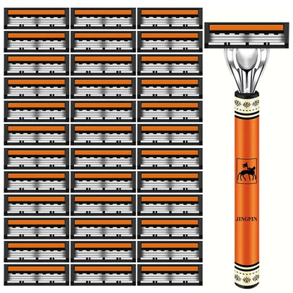 3-layer Manual Classic Razor Men with Replacement Blades