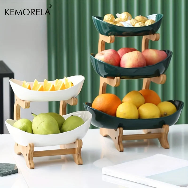 Tiered Fruit & Snack Stand | 2 or 3 Layer, Modern Design