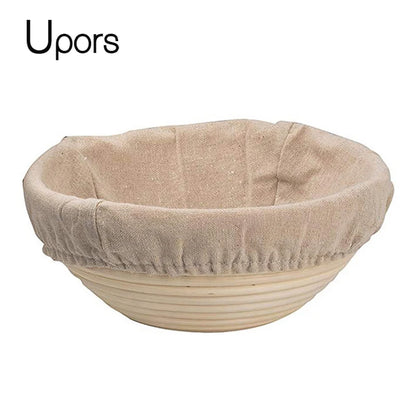 Rattan Bread Proofing Basket with Linen Liner | Banneton