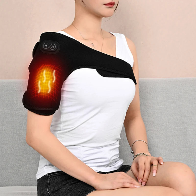 USB Heated Shoulder & Knee Massager Wrap | 3 Heat Levels