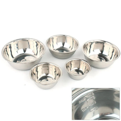 Stainless Steel Mixing Bowls, Set of 5 | Stackable & Lightweight