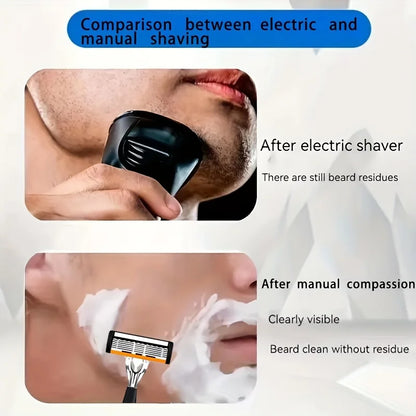 3-layer Manual Classic Razor Men with Replacement Blades