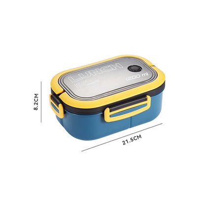 2-Layer Bento Lunch Box with Spoon & Fork | 1200ml, Leakproof