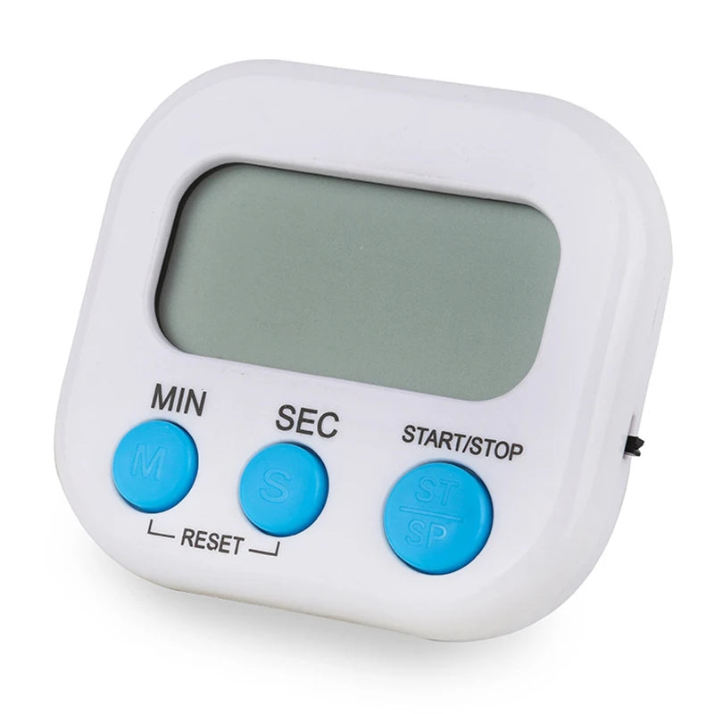 Digital Kitchen Timer with Magnetic Back – Loud Alarm, 4 Colours