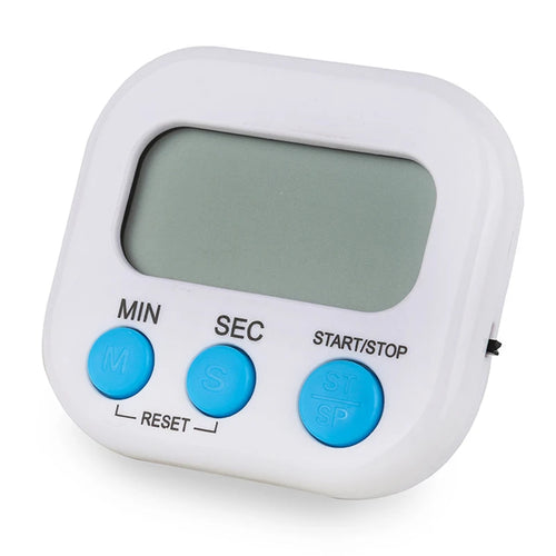 Digital Kitchen Timer with Magnetic Back – Loud Alarm, 4 Colours