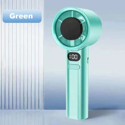 Mini Handheld Fan, 4 Speeds Adjustments With Power Display