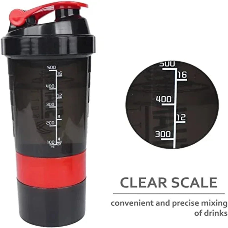 Protein Shaker Cup with Powder Storage Compartment | 500ml