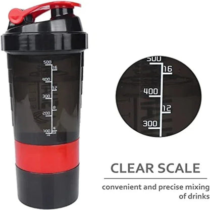 Protein Shaker Cup with Powder Storage Compartment | 500ml