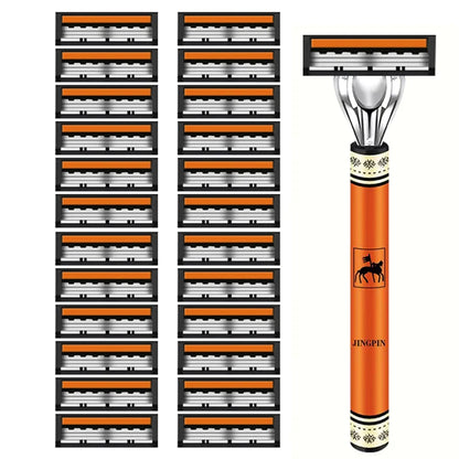 3-layer Manual Classic Razor Men with Replacement Blades