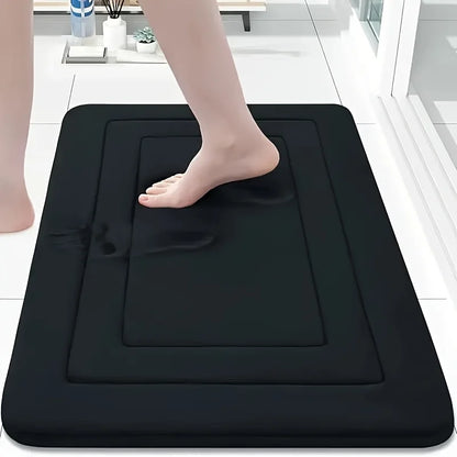 Absorbent Non-Slip Bath Mat | Soft Coral Velvet with PVC Backing