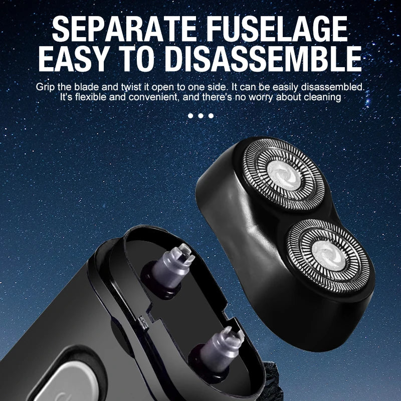 Men's Electric Portable Shaver, Double Headed Shaver