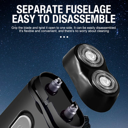 Men's Electric Portable Shaver, Double Headed Shaver