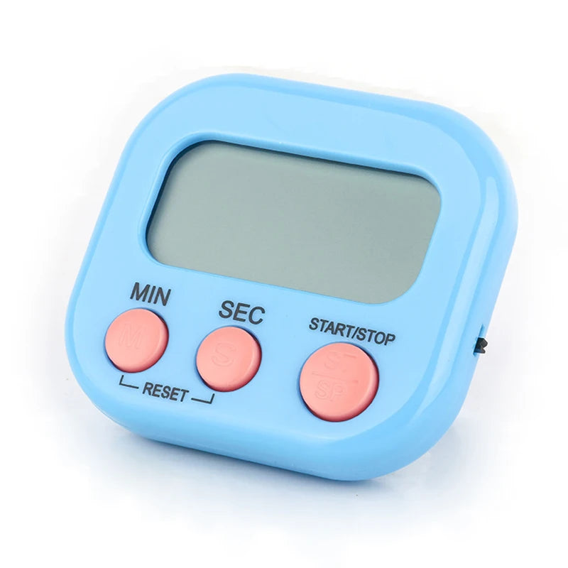 Digital Kitchen Timer with Magnetic Back – Loud Alarm, 4 Colours