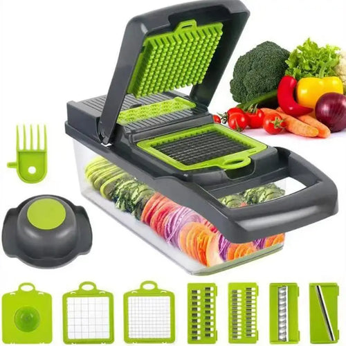 16-in-1 Vegetable Chopper, Slicer & Grater with Egg Separator
