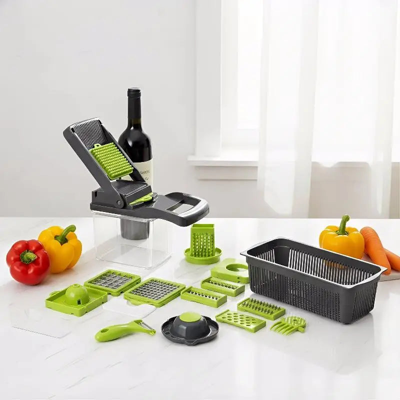16-in-1 Vegetable Chopper, Slicer & Grater with Egg Separator