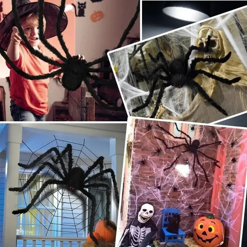 Giant Plush Spider Halloween Decoration – Indoor & Outdoor