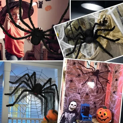 Giant Plush Spider Halloween Decoration – Indoor & Outdoor
