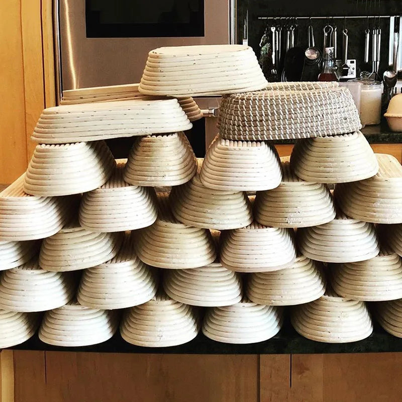 Rattan Bread Proofing Basket with Linen Liner | Banneton