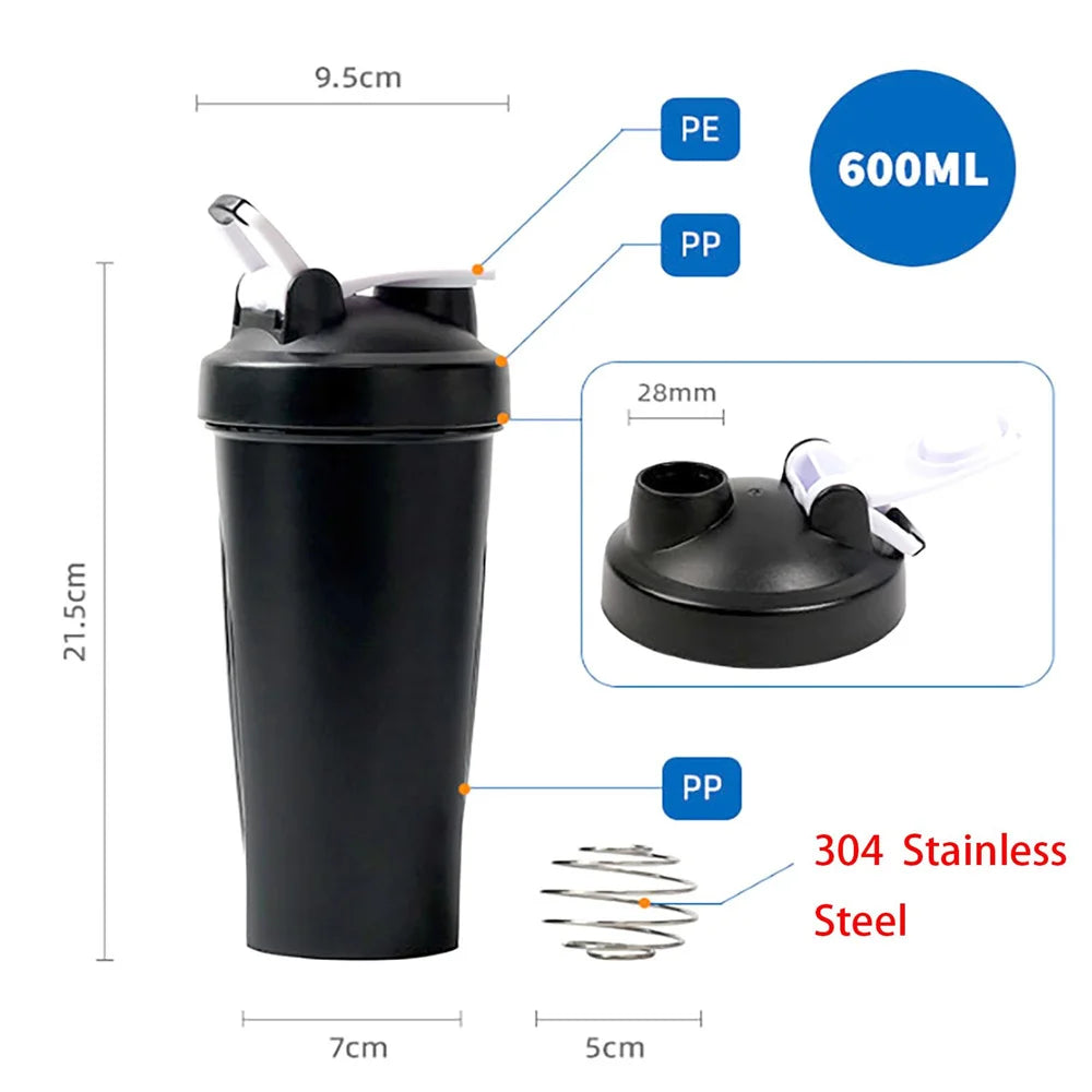 Protein Shaker Bottle with Whisk Ball | 600ml