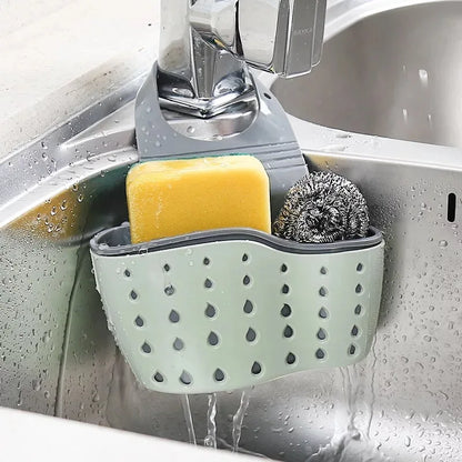Kitchen Sink Organiser – Hanging Drain Basket & Sponge Holder