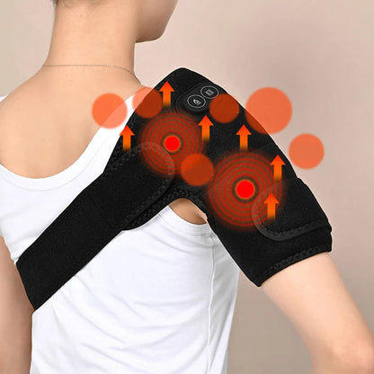 USB Heated Shoulder & Knee Massager Wrap | 3 Heat Levels