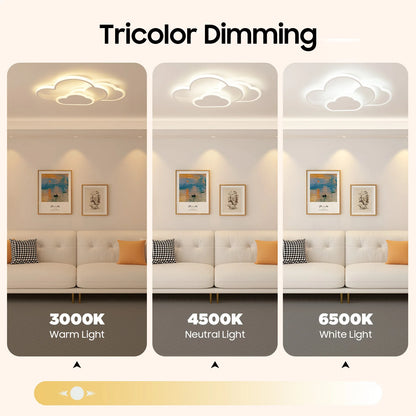 Cloud Shape LED Ceiling Light | Modern 3-Colour, 42W