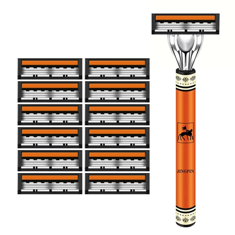3-layer Manual Classic Razor Men with Replacement Blades