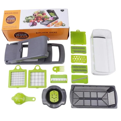 16-in-1 Vegetable Chopper, Slicer & Grater with Egg Separator