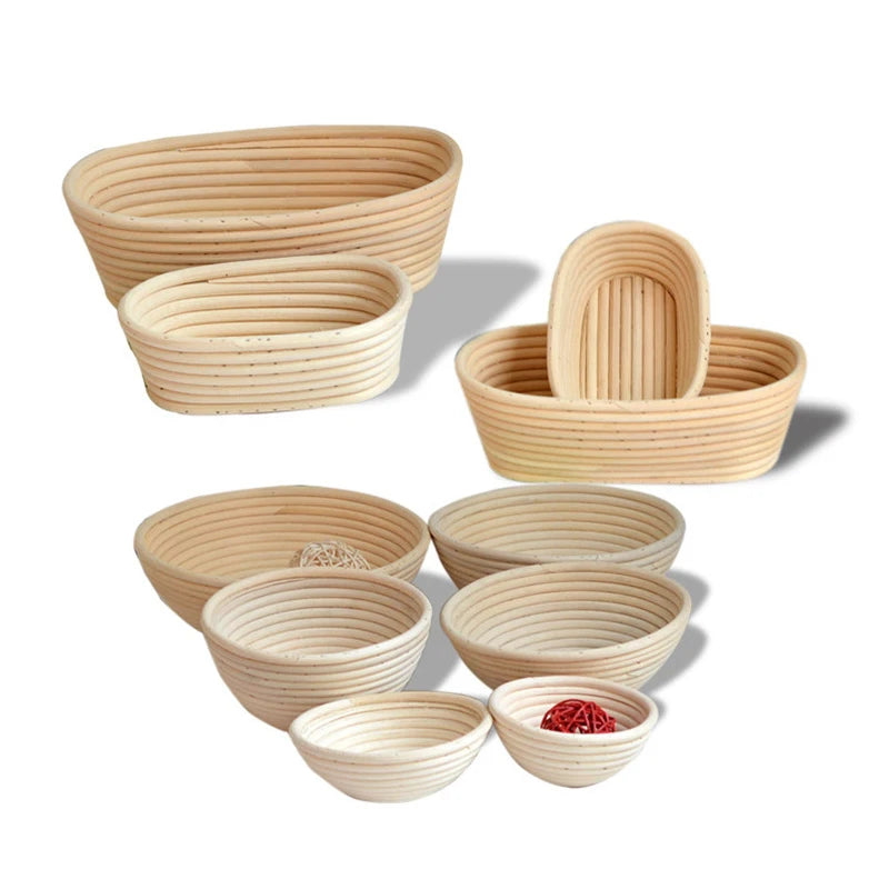 Rattan Bread Proofing Basket with Linen Liner | Banneton