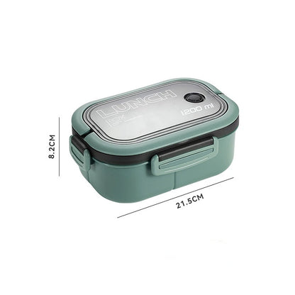 2-Layer Bento Lunch Box with Spoon & Fork | 1200ml, Leakproof