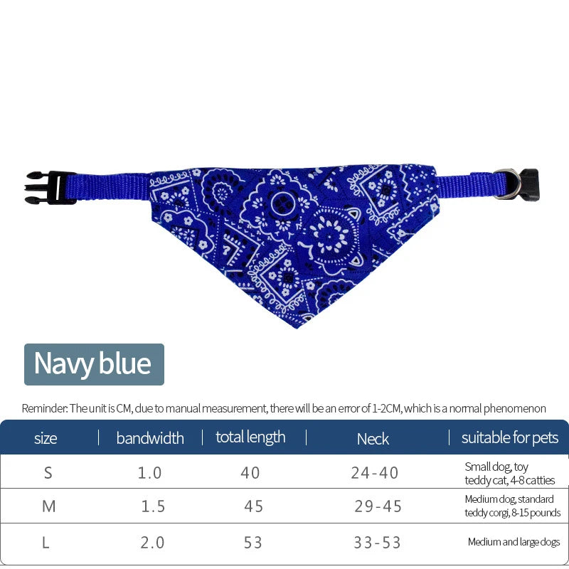 Pet Triangle Bandana Scarf | Adjustable, Cats & Dogs